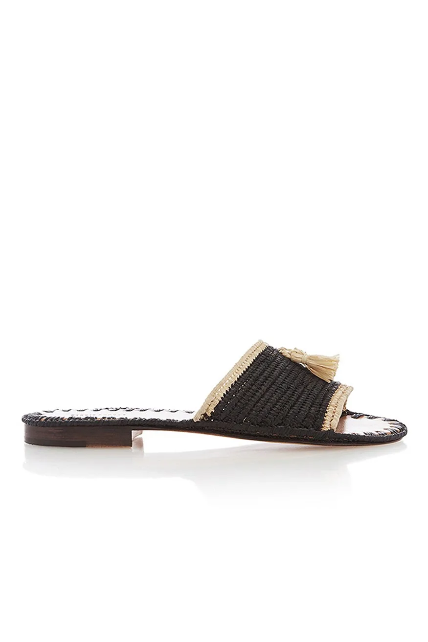 Carrie Forbes Adam Pom Pom Flats, Black