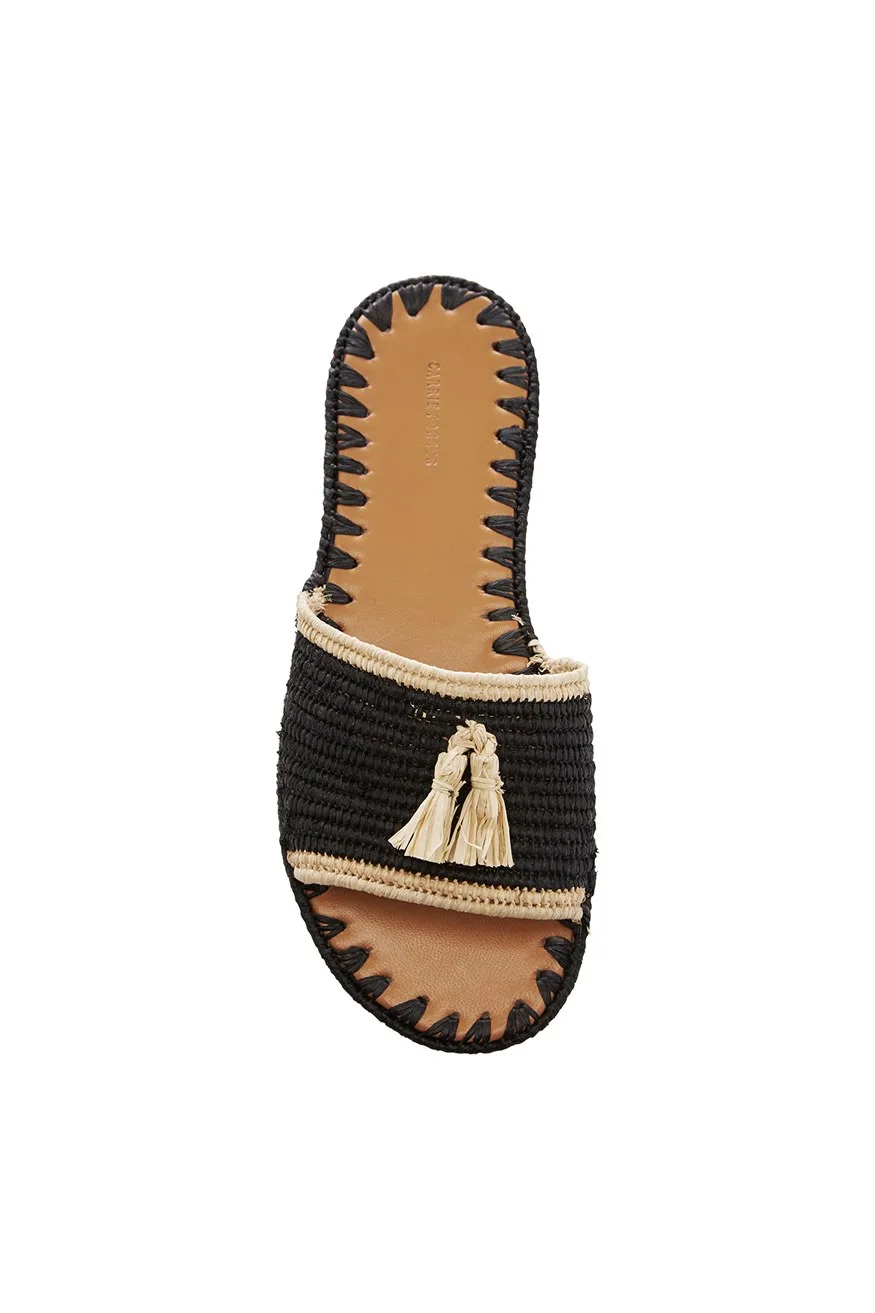 Carrie Forbes Adam Pom Pom Flats, Black