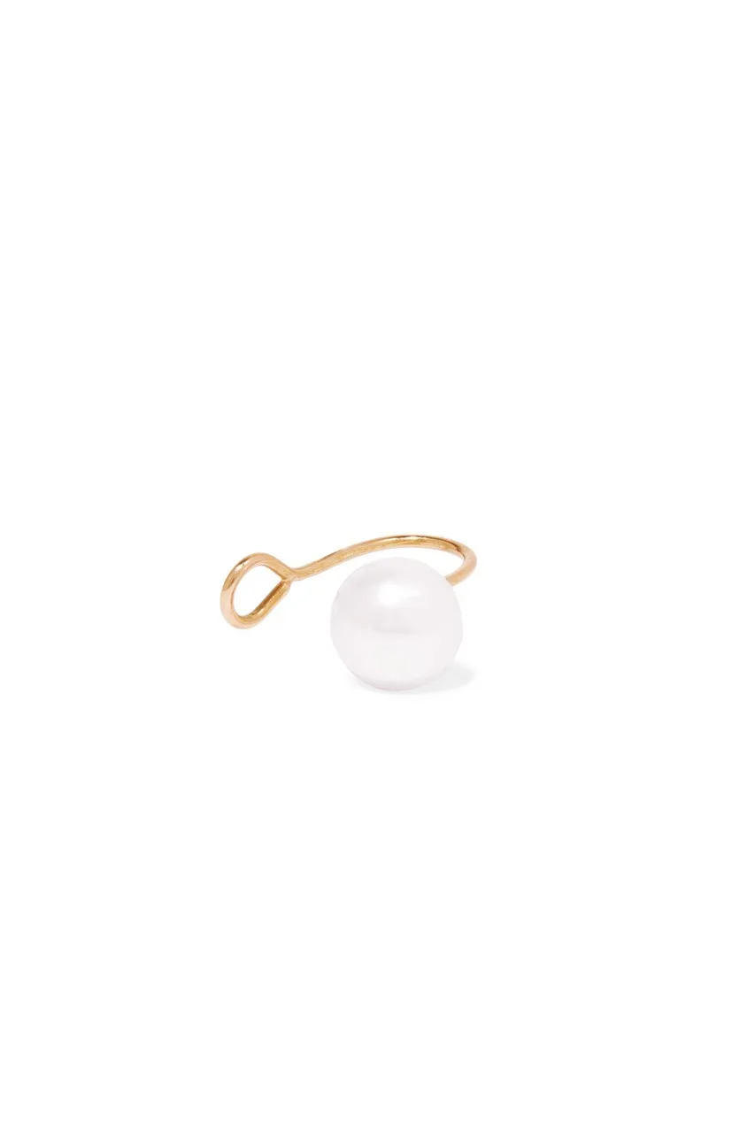 Saskia Diez Wire Pearl Earcuff